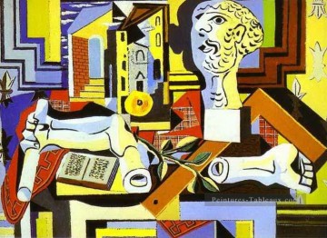 Studio avec Plaster Head 1925 cubiste Pablo Picasso Peinture à l'huile
